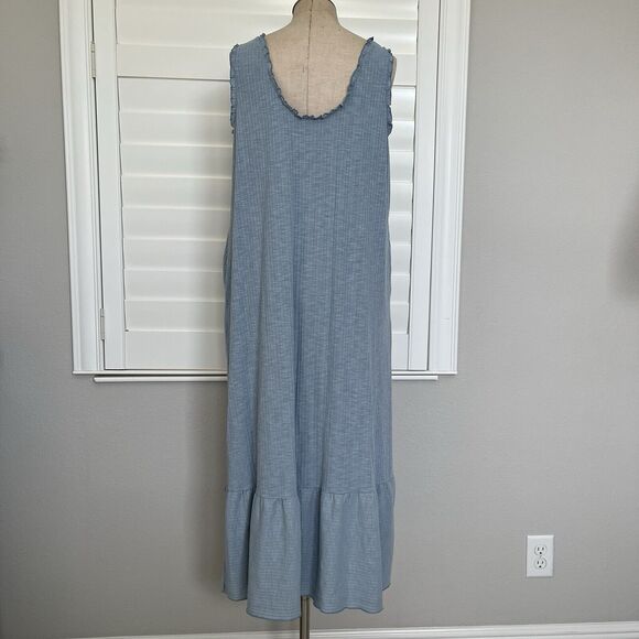 Comfort Code by Cuddl Duds Sleeveless Dress with pockets size L light blue - Picture 6 of 8